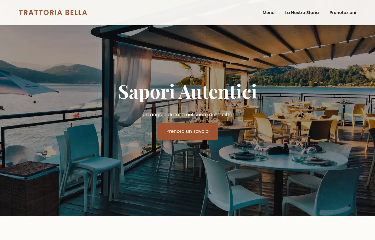 Italian restaurant preview